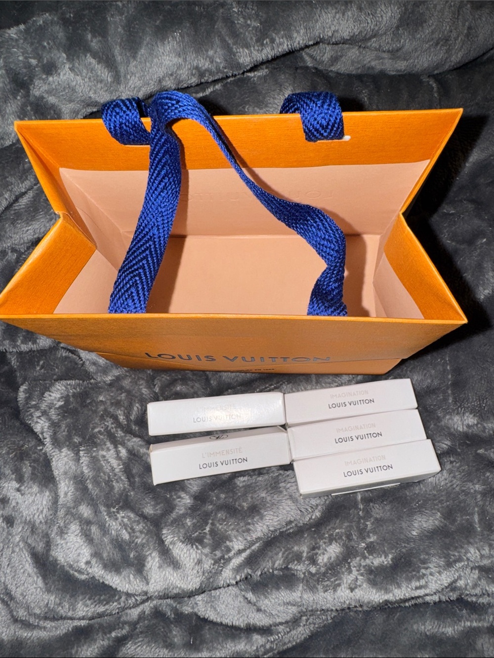 Louis Vuitton Imagination set of 3 samples and L’Immensite set of 2 samples